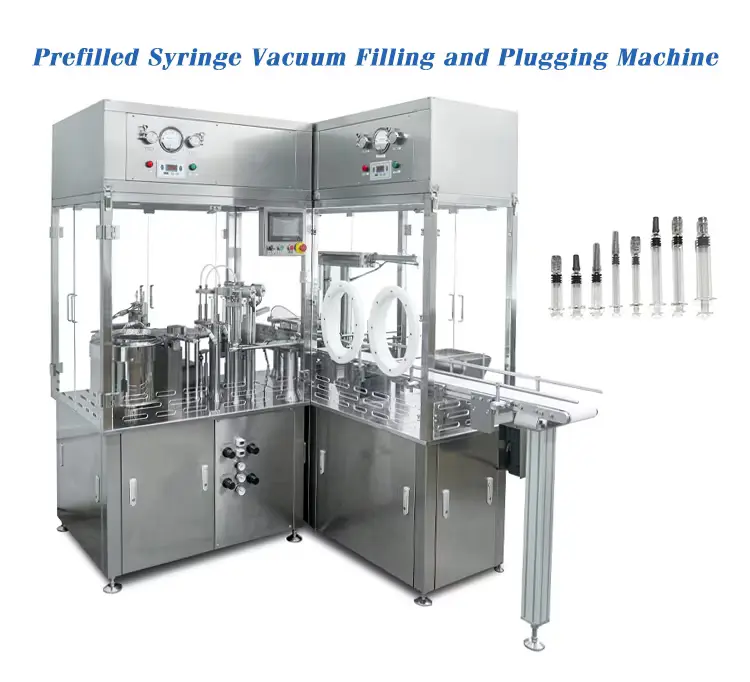 Fully Automatic Clean Room Robot Based Pre-Fillable Syringe Filling and Plungering Machines